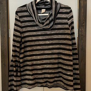 Striped, Cowl Neck top.